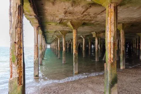 Under the Clacton Pier Stock Photos