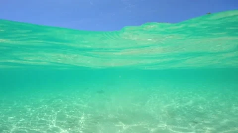 Under the clear water at the island Stock Footage 201992222