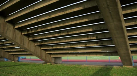 Under Concrete Bleachers Video stock 34850137