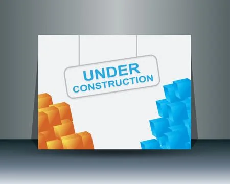Under construct banner Stock Illustration