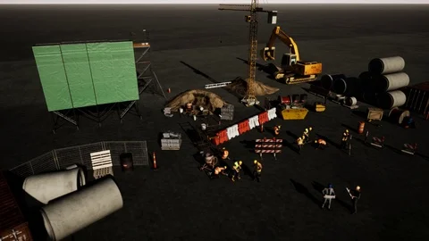 Under Construction 3d Animation Stock-Footage 98281720