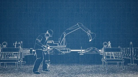 Under construction 3d animation Video stock 103160628