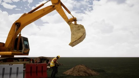 Under construction 3d animation Video stock 103162111