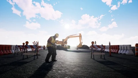 Under construction 3d animation Video stock 103162368