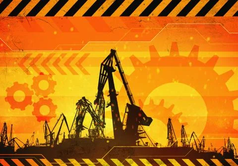 Under construction background Stock Illustration