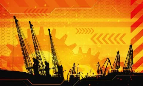 Under construction background Stock Illustration