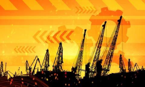 Under construction background Stock Illustration