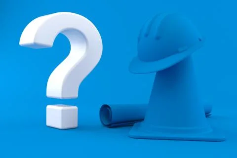 Under construction background with question mark Stock Illustration