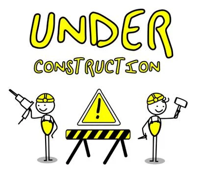 Under construction banners Stock Illustration