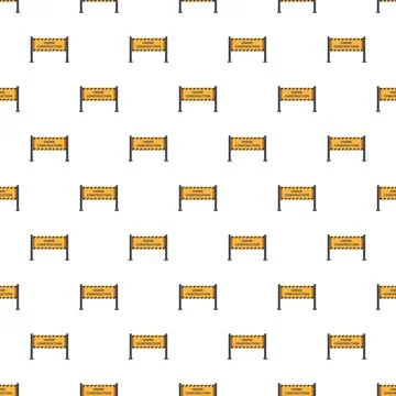 Under construction barrier seamless pattern warning sign 스톡 일러스트