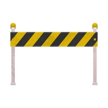 Under construction barrier set vector illustration Stock Illustration