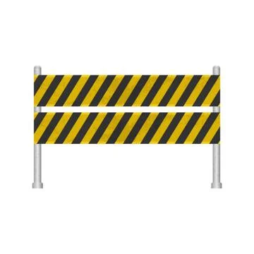 Under construction barrier set vector illustration Stock Illustration