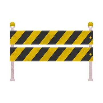 Under construction barrier set vector illustration Stock Illustration