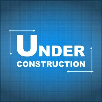 Under construction blueprint Illustrazione stock