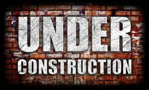 Under Construction on brick wall イラスト素材