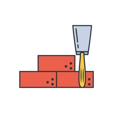 Under construction bricks design vector ilustration Stock Illustration