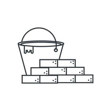 Under construction bricks design vector ilustration Stock Illustration