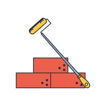 Under construction bricks design vector ilustration Stock Illustration