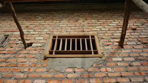Under-Construction Building with Exposed Brick Walls Stock Photos