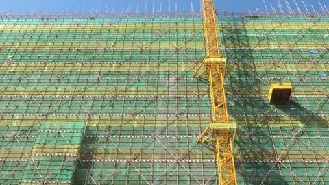 An under construction building at horizontal composition Stock Footage 322589118
