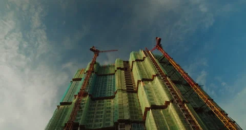 Under construction building timelapse Video stock 141274531