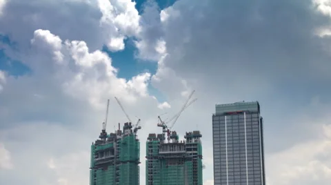 Under construction buildings time lapse Stock Footage 59666174