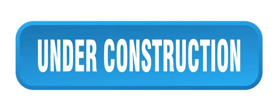Under construction button. under construction square 3d push button 스톡 일러스트