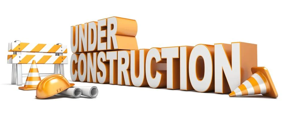 Under construction concept 3D Illustrazione stock