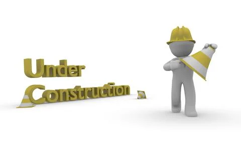 Under Construction concept in 3d Stock Illustration