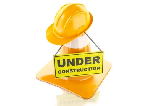 Under construction concept. 3d illustration Stock Illustration