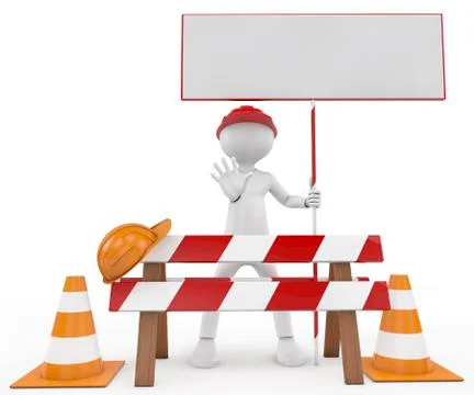 Under construction concept. 3d image Stock Illustration