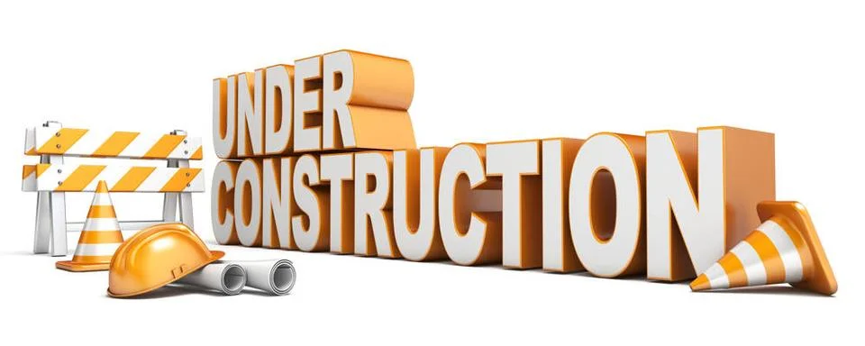 Under construction concept 3D Under construction concept 3D render illustr... Foto stock