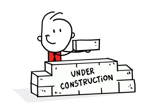 Under construction concept with characters. Stock-Illustration
