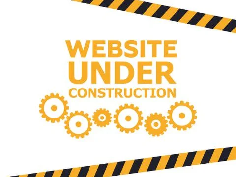 Under construction concept. Warning tape banner Stock Illustration