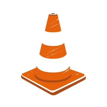 Under construction cone Illustrazione stock