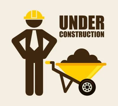 Under construction design Stock Illustration