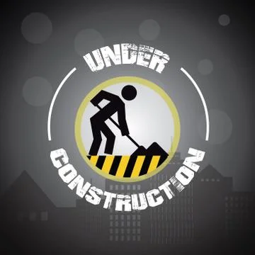 Under construction design Stock Illustration