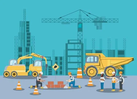 Under construction design Stock Illustration