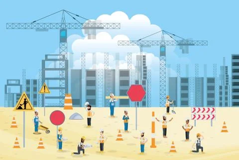 Under construction design Stock Illustration