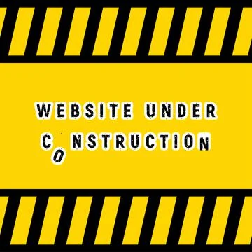 Under construction design tape warning banner, website development concept. V Stock Illustration