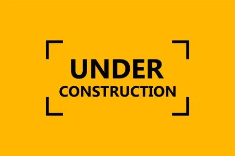 Under construction design, website development concept. Warning tape banner Stock Illustration