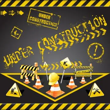 Under construction elements Stock Illustration