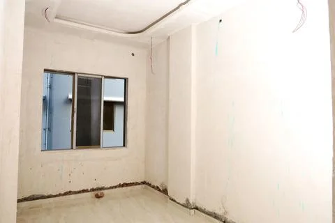 A under construction flat in a under construction building Stock Photos