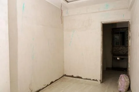 A under construction flat in a under construction building Stock Photos