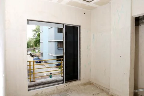 A under construction flat in a under construction building Stock Photos