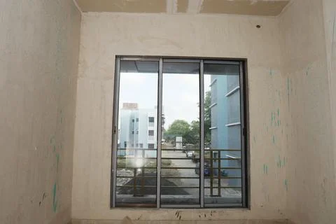 A under construction flat in a under construction building Stock Photos