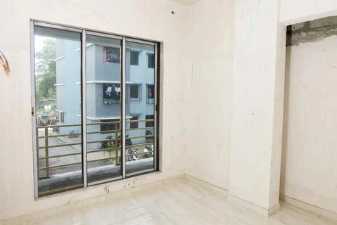 A under construction flat in a under construction building Stock Photos