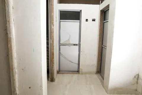 A under construction flat in a under construction building Stock Photos