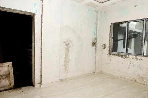 A under construction flat in a under construction building Stock Photos