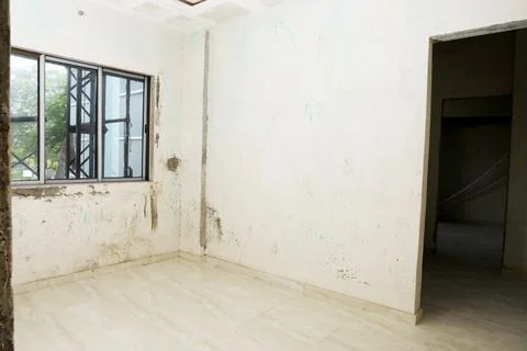 A under construction flat in a under construction building Stock Photos